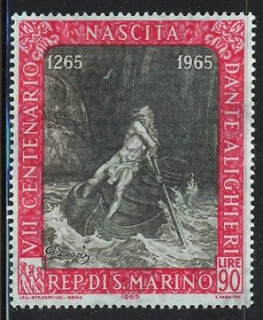 san-marino-1965-dante-alighieri-4v-mnh